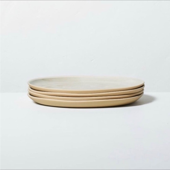 4pk 11" Tonal Bamboo-Melamine Dinner Plate Natural/Cream Hearth & Hand Magnolia - Picture 2 of 5